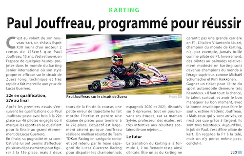 Article Journal Haute Gironde-Paul JOUFFREAU - Octobre  2019