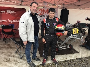 Eric Valade avec Paul jouffreau pilote de karting 2019