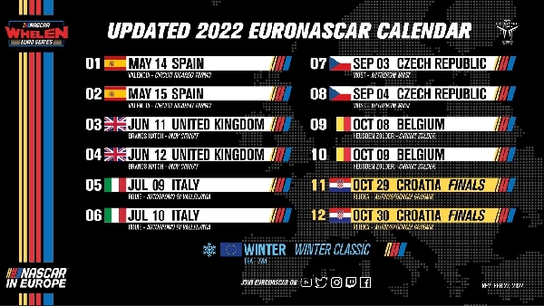 Calendrier 2022 Euronascar